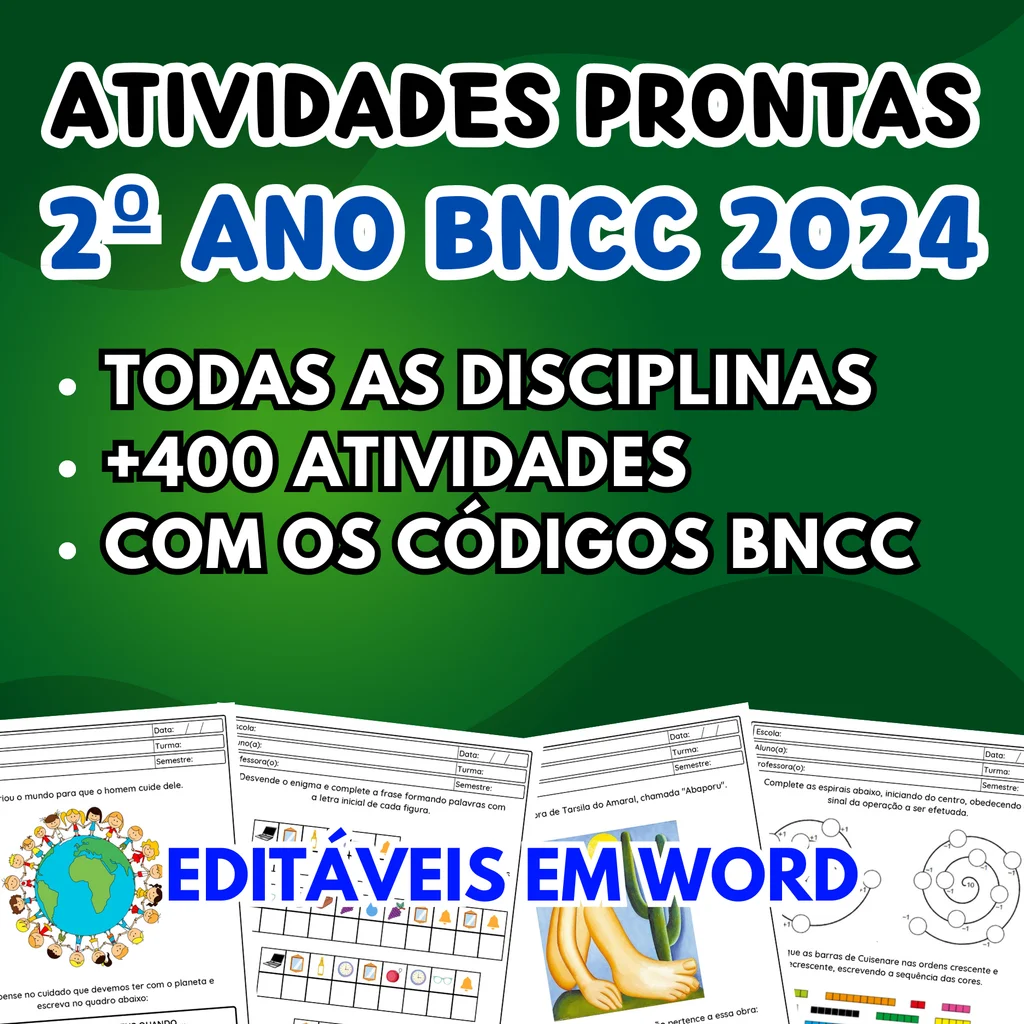 Atividades - 2º Ano Fundamental - BNCC 2024 | Material Pedagógico BNCC