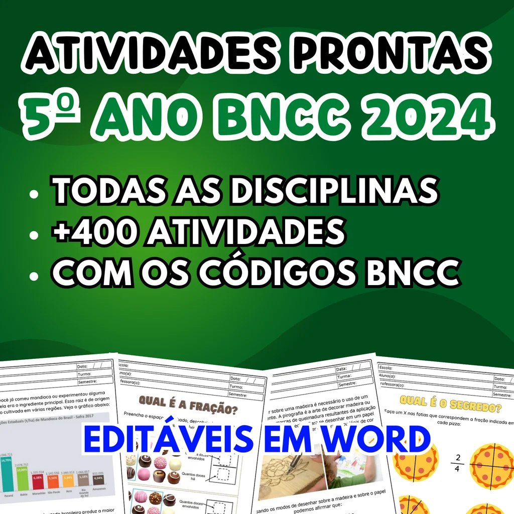 Atividades - 5º Ano Fundamental - BNCC 2024 | Material Pedagógico BNCC