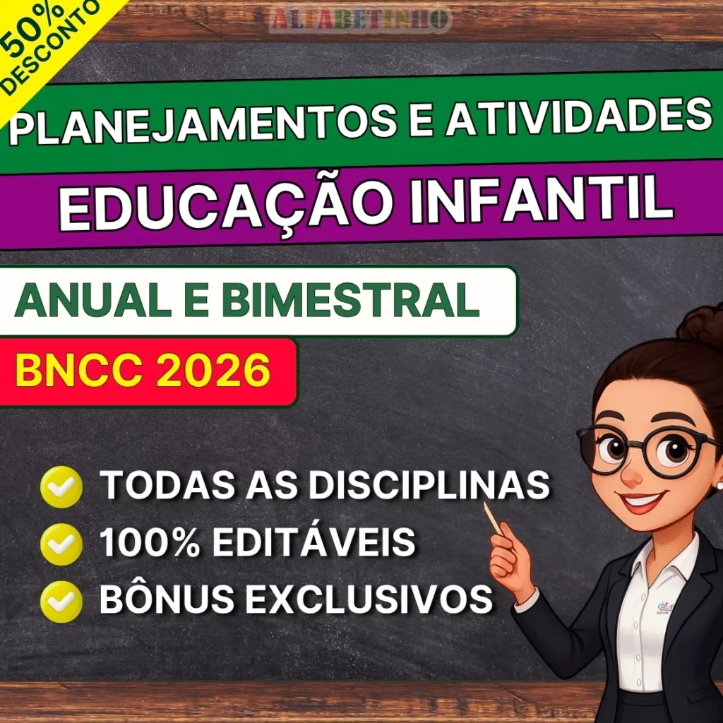 COMBO DE PLANEJAMENTO DE AULA PARA EDUCAÇÃO INFANTIL – COMPLETO E EDITÁVEL! - 2026