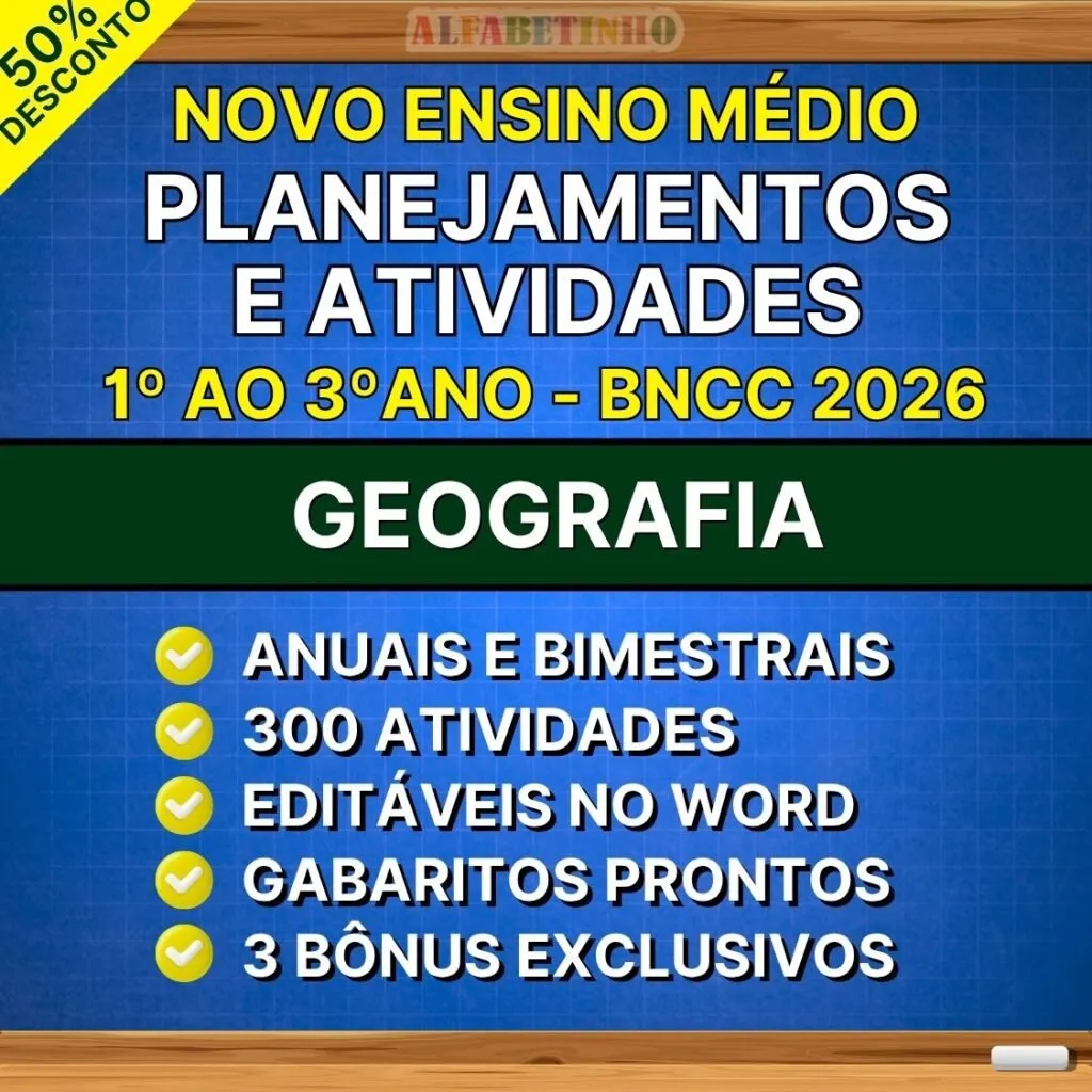 GEOGRAFIA - Planejamentos - Ensino Médio - BNCC 2026