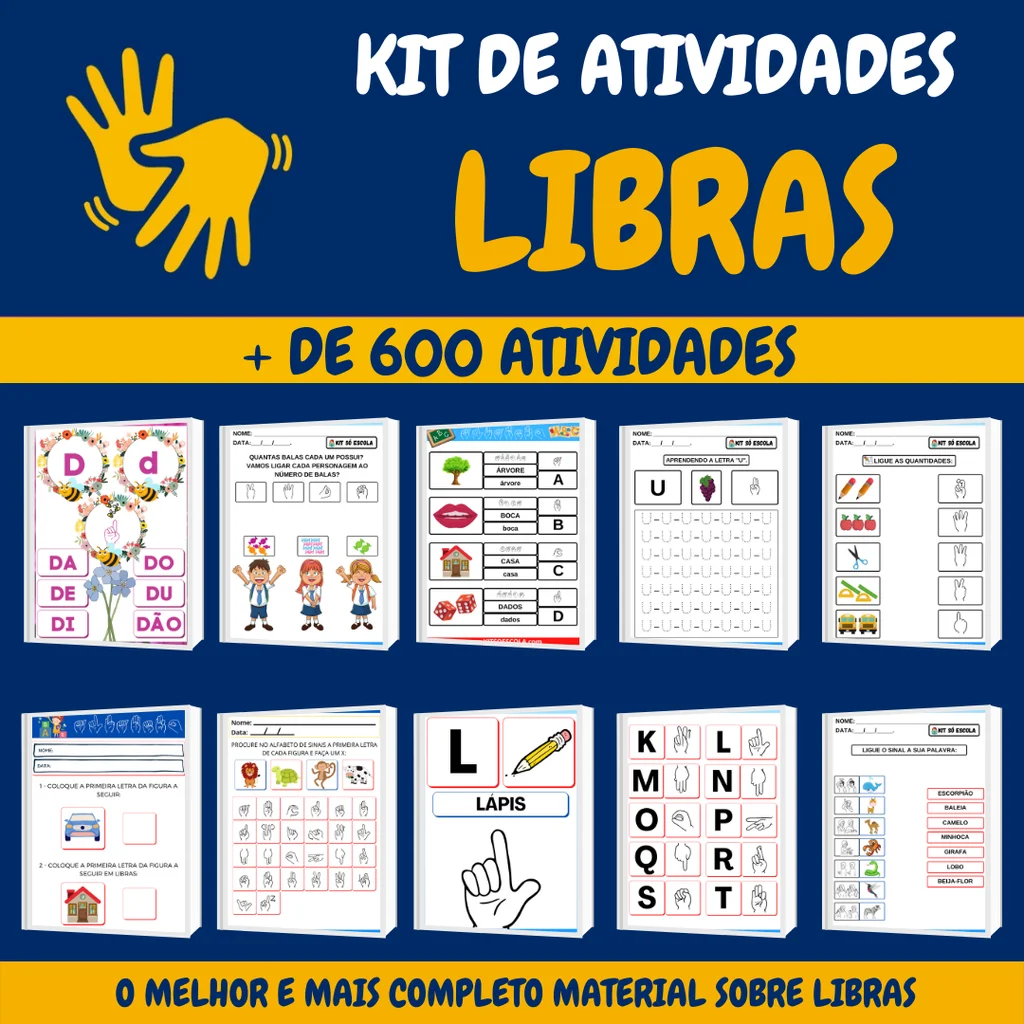 Kit Só Escola Libras | Material Pedagógico BNCC