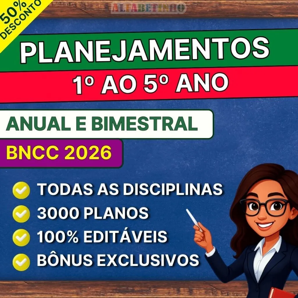 Planejamentos - 1º ao 5º ano - BNCC 2026