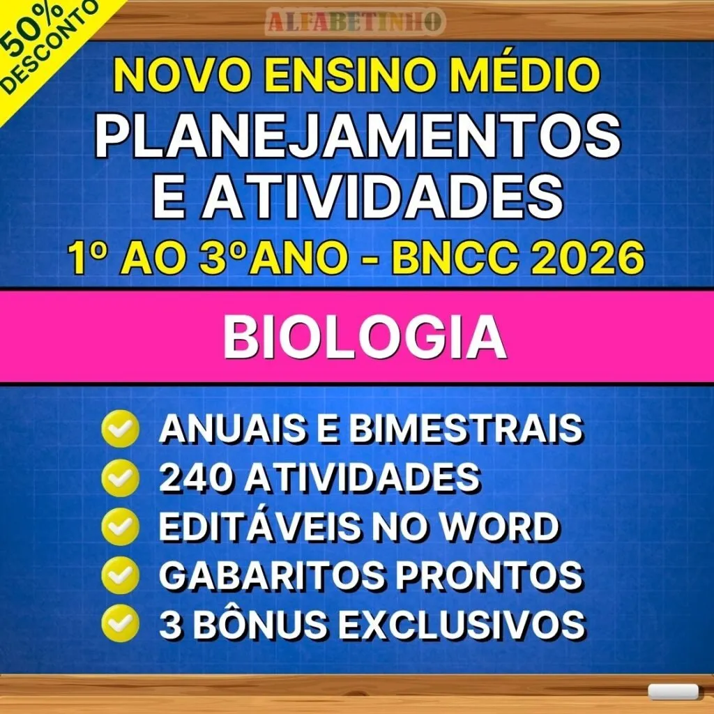 Planejamentos e Atividades Biologia Ensino Médio BNCC Atualizada